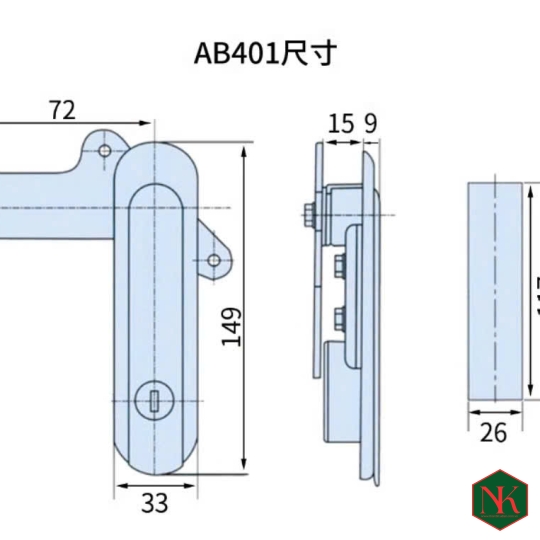 KHÓA TỦ ĐIỆN AB401