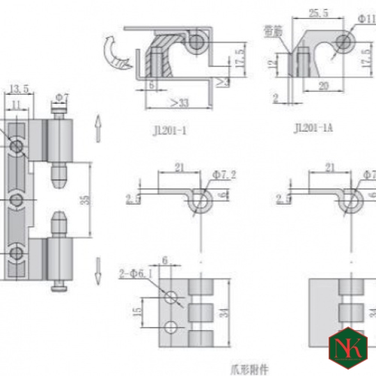 BẢN LỀ JL201-1